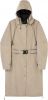 Krakatau Masaru Trench Coat Qw368 85 , Beige, Dames online kopen