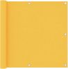 VidaXL Balkonscherm 90x500 cm oxford stof geel online kopen