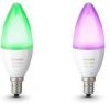 Philips Hue White and Color 2x LED smart kaarslamp E14 6W duopack online kopen